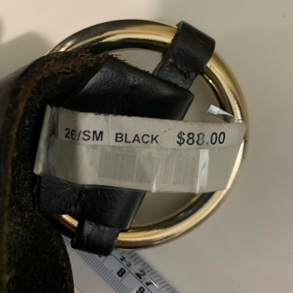 Michael Kors Black & Gold statement leather belt ❤️